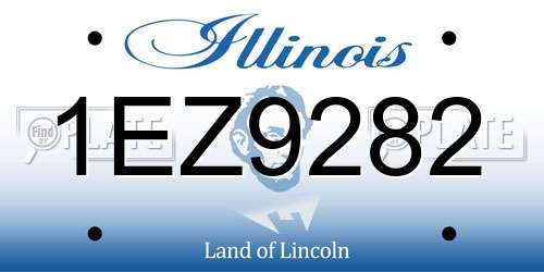 1EZ9282 Illinois License Plate