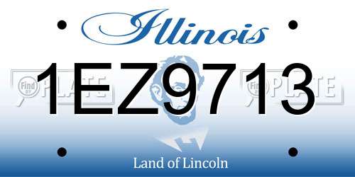 1EZ9713 Illinois License Plate
