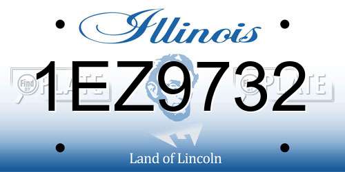 1EZ9732 Illinois License Plate