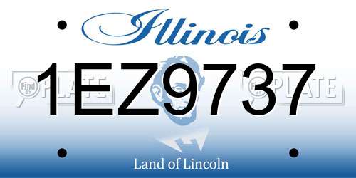 1EZ9737 Illinois License Plate