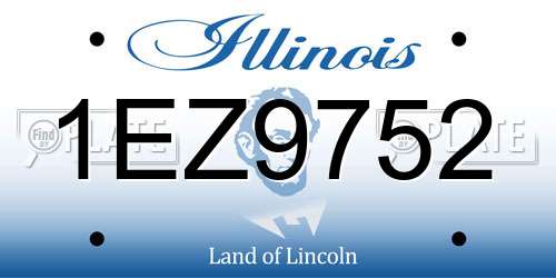 1EZ9752 Illinois License Plate