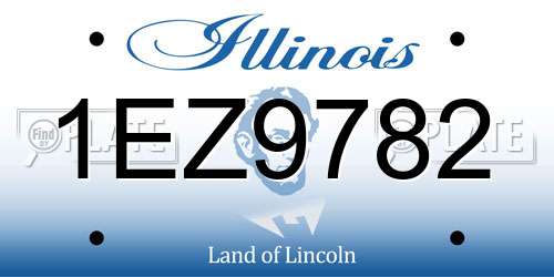 1EZ9782 Illinois License Plate