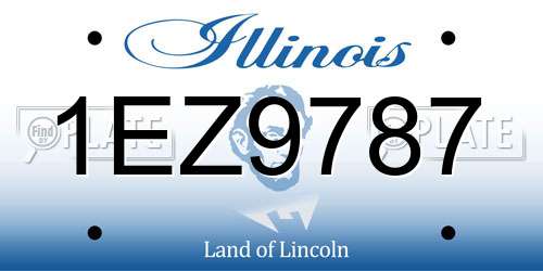 1EZ9787 Illinois License Plate