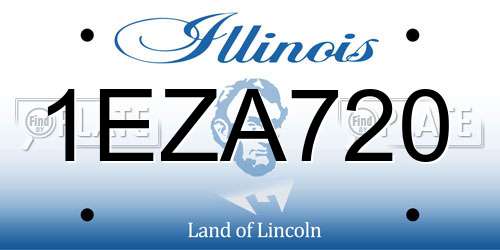 1EZA720 Illinois License Plate