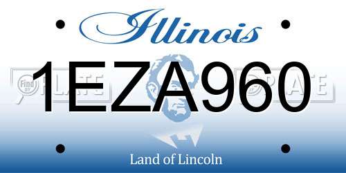 1EZA960 Illinois License Plate
