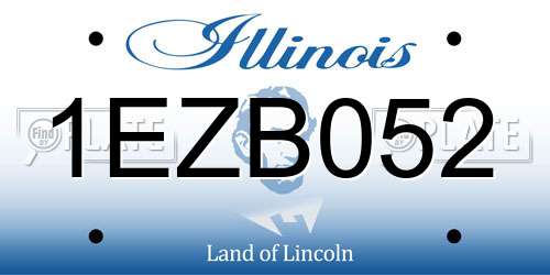 1EZB052 Illinois License Plate