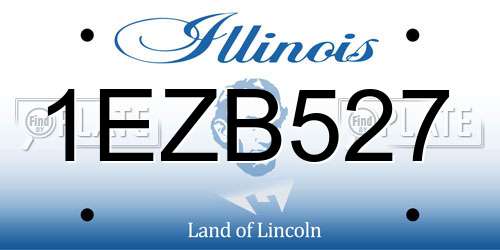 1EZB527 Illinois License Plate