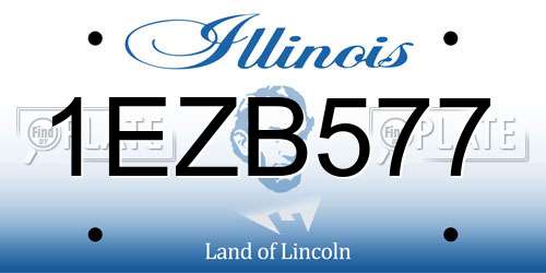 1EZB577 Illinois License Plate