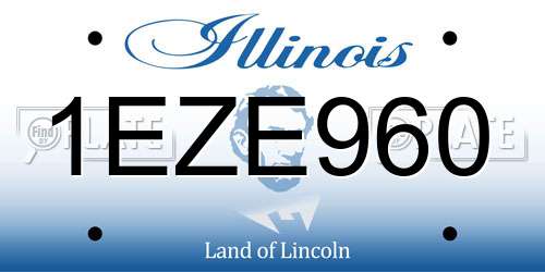 1EZE960 Illinois License Plate