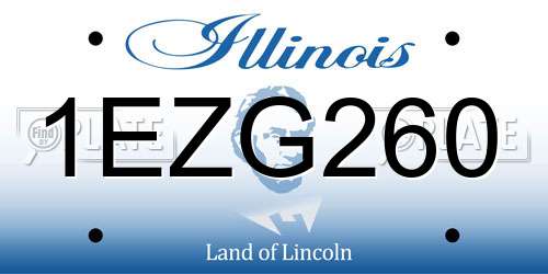 1EZG260 Illinois License Plate