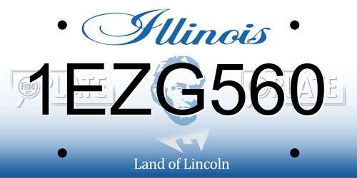 1EZG560 Illinois License Plate