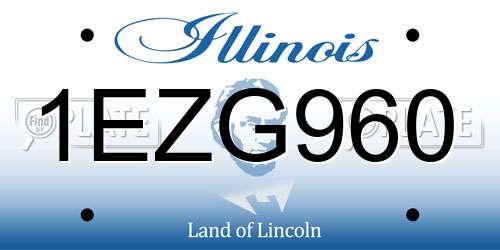 1EZG960 Illinois License Plate