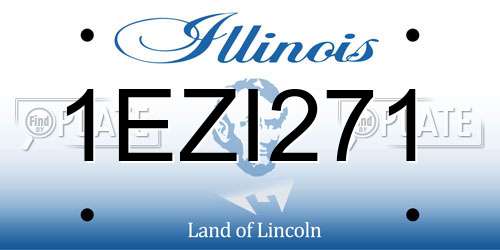 1EZI271 Illinois License Plate