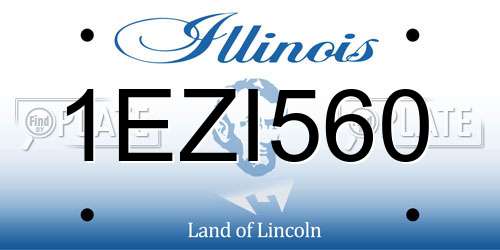 1EZI560 Illinois License Plate