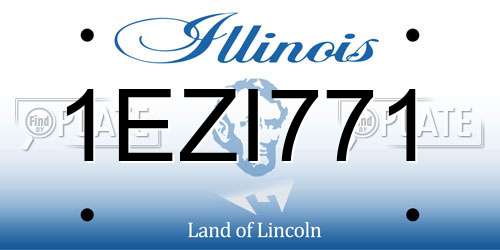 1EZI771 Illinois License Plate