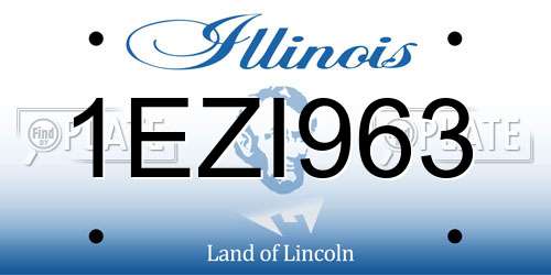 1EZI963 Illinois License Plate