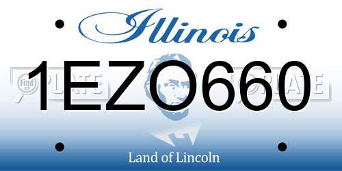 1EZO660 Illinois License Plate