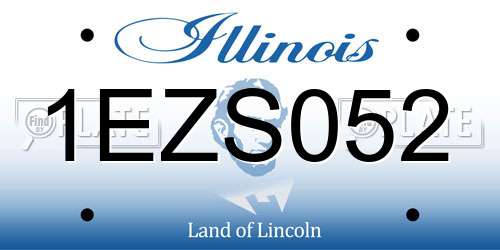 1EZS052 Illinois License Plate
