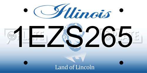 1EZS265 Illinois License Plate