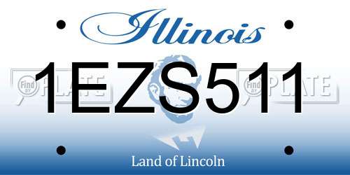 1EZS511 Illinois License Plate