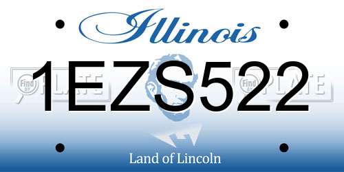 1EZS522 Illinois License Plate