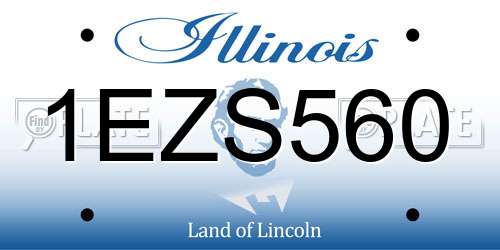 1EZS560 Illinois License Plate