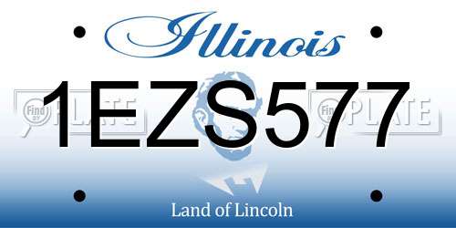 1EZS577 Illinois License Plate