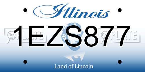 1EZS877 Illinois License Plate