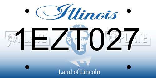 1EZT027 Illinois License Plate