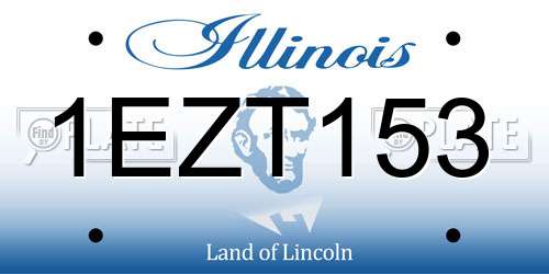1EZT153 Illinois License Plate