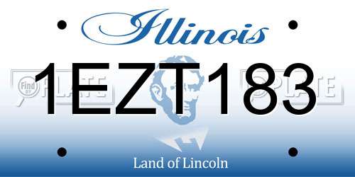 1EZT183 Illinois License Plate