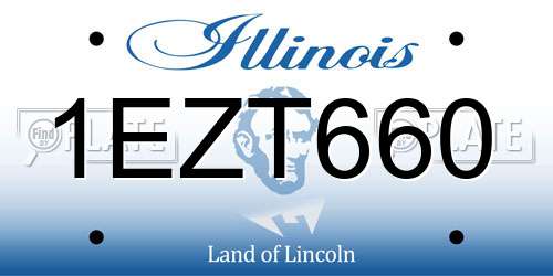1EZT660 Illinois License Plate