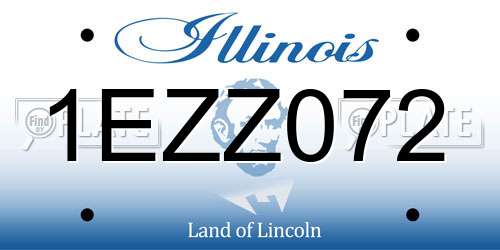 1EZZ072 Illinois License Plate