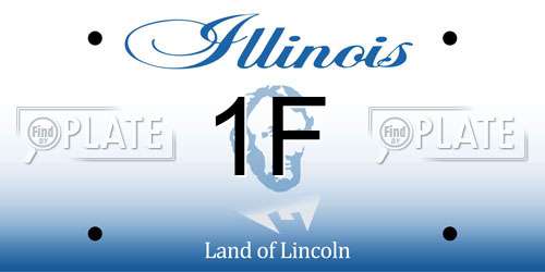 1F Illinois License Plate