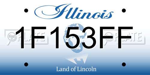 1F153FF Illinois License Plate