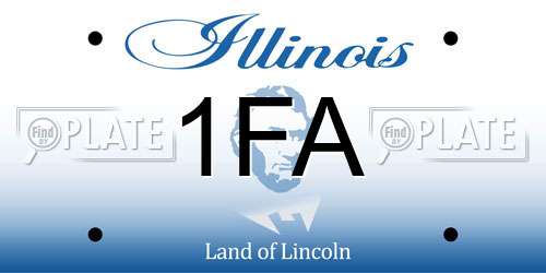 1FA Illinois License Plate