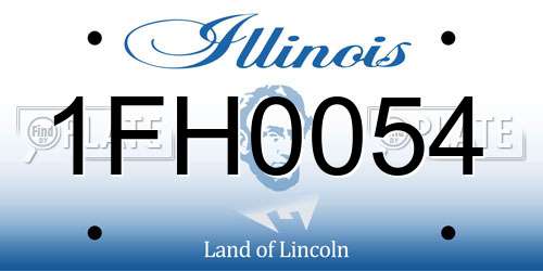 1FH0054 Illinois License Plate