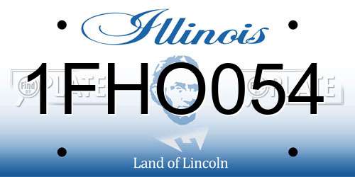 1FHO054 Illinois License Plate