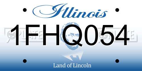 1FHQ054 Illinois License Plate