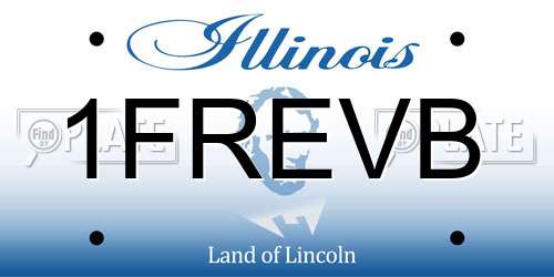 1FREVB Illinois License Plate