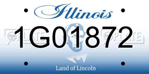 1G01872 Illinois License Plate