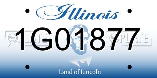 1G01877 Illinois License Plate