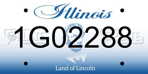 1G02288 Illinois License Plate