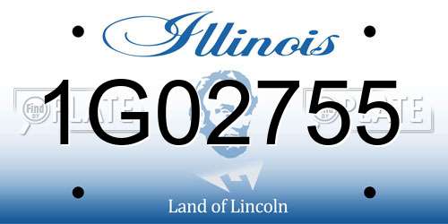 1G02755 Illinois License Plate