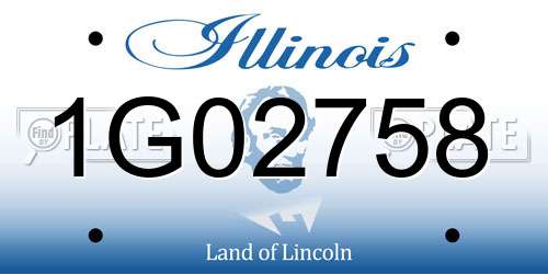 1G02758 Illinois License Plate