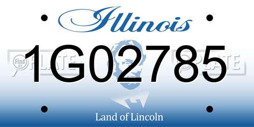 1G02785 Illinois License Plate