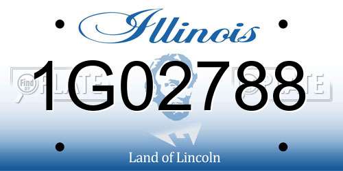 1G02788 Illinois License Plate