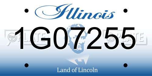 1G07255 Illinois License Plate