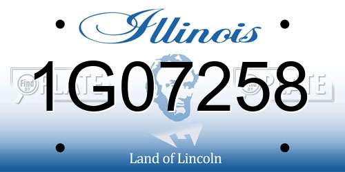 1G07258 Illinois License Plate