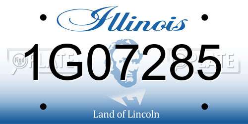 1G07285 Illinois License Plate